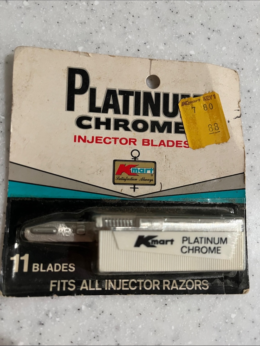 Kmart Platinum Chrome Injector Razor Blades NOS 11 NIP Vtg Shaving Accessory